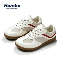 Chaussures décontractées pour hommes à bout large 39-48, en cuir PU et maille patchwork, baskets rétro en daim, grandes tailles, chaussures de sport pour l'extérieur