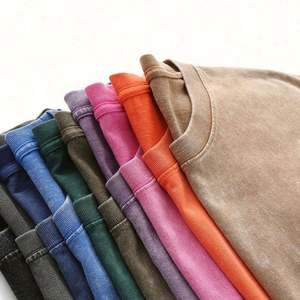 Camiseta Vintage con Logotipo Personalizado, Lavada al Ácido, para Hombre, de Algodón Grueso, Estilo Desgastado, Talla Grande, 100% Algodón - Product Image 4