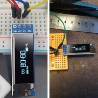 Modul tampilan OLED I2C 0.91 inci putih/biru I2C Driver layar OLED DC 3.3V ~ 5V untuk modul LCD Arduino