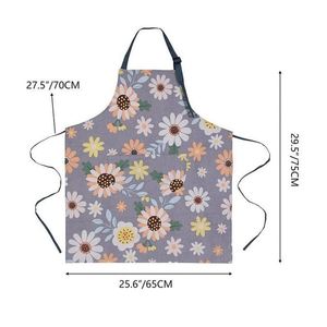Delantal de Cocina Ecológico de Algodón Floral Resistente para Mujer, con Bolsillos Ajustables, Color Personalizado, Lavable - Product Image 2