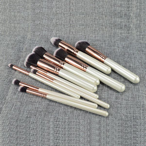 Kabuki-Juego de <span class=keywords><strong>brochas</strong></span> de maquillaje Profesional, 10 unidades, color rosa dorado - Product Image 4