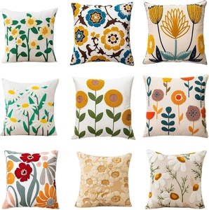Fodera per cuscino quadrata ricamata floreale, tessuto per la casa, copritestiera, cuscino decorativo morbido per divano - Product Image 4