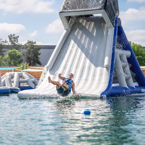 Grand toboggan gonflable commercial haut de gamme avec auvent, idéal pour l'escalade et les jeux en famille, adapté aux adultes et aux enfants - Product Image 4