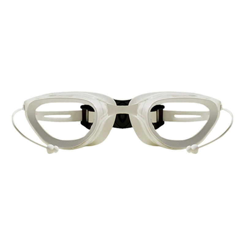 กล่องใส่แว่นตาสีขาวโปร่งใส [พร้อมตัวล็อก]