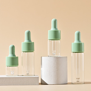 Mini Botellas de Vidrio Vacías de 2ml, 3ml, 5ml, 10ml y 15ml, Transparentes, para Cuidado de la Piel, Aceites Esenciales, Esencias y Sueros, con Gotero - Product Image 4