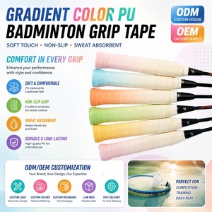 Surgrip <span class=keywords><strong>de</strong></span> <span class=keywords><strong>tennis</strong></span> en PU souple couleur dégradée, qualité <span class=keywords><strong>Wilson</strong></span>, antidérapant, pour <span class=keywords><strong>raquettes</strong></span> <span class=keywords><strong>de</strong></span> pickleball, respirant, en gros, pour badminton - Product Image 1