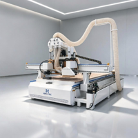 Centre d'usinage CNC automatique pour le bois, 3 axes, 2030, avec table rotative pour colonnes d'escalier