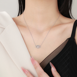 Collana di gioielli da donna con ciondolo in zirconio cubico intarsiato in argento Sterling nuova 925 - Product Image 2