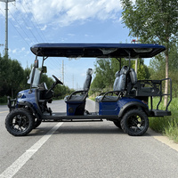 Voiturette de golf électrique personnalisée certifiée avec moteur AC 5KW, 6 places, batterie au lithium 48V, en métal, pour terrains de golf