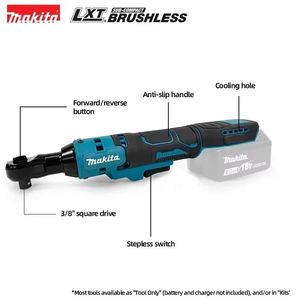 Clé à <span class=keywords><strong>cliquet</strong></span> sans fil <span class=keywords><strong>Makita</strong></span> 18V sans balais, outil professionnel moderne et compact, idéal pour les espaces restreints et l'entretien automobile - Product Image 2