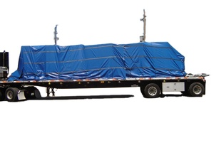 Nouvelle conception de bâches légères de 14 oz pour camions à plateau - <span class=keywords><strong>Bâche</strong></span> en vinyle enduit de PVC imperméable et résistant aux déchirures - Product Image 5