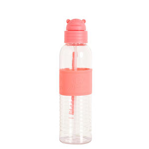 Vaso de Plástico Transparente con Diseño de Mono de Dibujos Animados, con Pajita, Portátil, para Deportes al Aire Libre, Taza para Estudiantes - Product Image 3