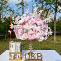 Fábrica de Flores Artificiales DKB, Venta al por Mayor de Rosas de Seda Artificiales para Decoración de Bodas, Centros de Mesa para Bodas, Bolas de Flores Rosadas