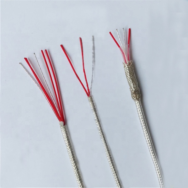 PT100 Compensation Wire 2 3 4 6 Cores PTFE Insulator Silver Plated Copper Shield Signal Line Thermal Resistance Sensor Cable