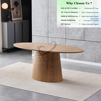 OKAY Hospitality Project Luxuriöser MDF-Tisch mit Furnier, Feststehender Gastronomie-Esstisch in Modernem Design