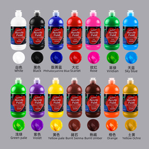 Pigmento acrílico <span class=keywords><strong>14</strong></span> colores botella única 500m pigmento de arte al por mayor pintura de grafiti - Product Image 5