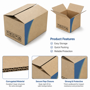 Custom Printed Shipping Carton Box Heavy Duty Corrugated Cardboard Packaging Box For Logistics Express Freight Transportation - Product Image 2