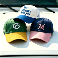 Gorras de Béisbol de 5 Paneles con Diseño Dobby Dot de Dos Tonos, Logotipo Personalizado OEM ODM, Venta al Por Mayor, Estructura Reforzada, 100% Algodón, Gorras Deportivas