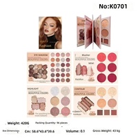 Palette de maquillage 4 couches 43 couleurs, effet livre, fard à paupières mat et scintillant, blush, contour, illuminateur, tout-en-un