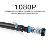 F280 double objectif 8mm caméra endoscopique WIFI portable 1080P 5m câble dur Tube Sanke 9LED caméra endoscopique d'inspection étanche