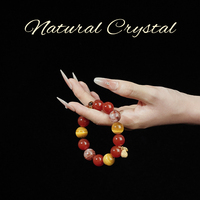 Bracelet extensible artisanal en perles de cristal naturel Han Qian'er, pierre de guérison faite à la main, bijoux géométriques tendance unisexe