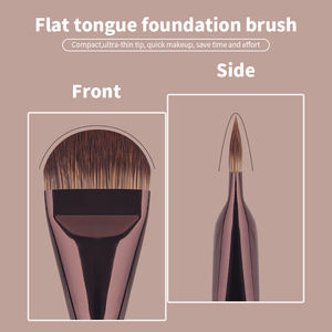 Juego de 4 Brochas de Maquillaje de Doble Punta, Tubo de Aluminio Premium, Cerdas Sintéticas Suaves para Base, Contorno, Rubor, Polvo y Maquillaje Facial - Product Image 3