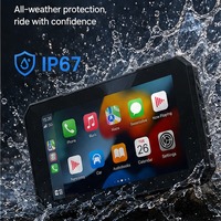 Aoocci C3 Pro 5 İnç Güneş Işığında Okunabilir Motosiklet Kablosuz CarPlay Ekranı 854x480 IPS Su Geçirmez Harley Android Auto Ekranı