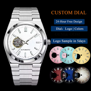 Reloj Mecánico Automático NH38 con Logotipo Personalizado OEM, Corazón Abierto, Acero Inoxidable, Cristal de Zafiro, Fabricante de Relojes de Pulsera de Marca Blanca - Product Image 1