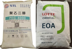 Polyéthylène glycol PEG 4000, polymère solide, fourni par l'usine, utilisé comme liant, lubrifiant et excipient dans de multiples industries - Product Image 3
