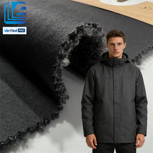 100% 폴리에스터 방수 통기성 니트 테리 플리스 천 라미네이트 원단 야외 재킷용 - Product Image 1