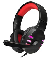 Headset Gaming A68 Bass dengan Mikrofon, Headphone Over-Ear Stereo, Peredam Kebisingan untuk Game Video, PC Gaming, dan Esports