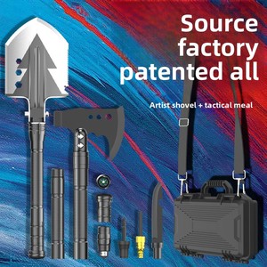 Multifunctional <strong>Folding</strong> Aluminum Handle Lightweight Car-mounted Engineer <strong>Shovel</strong> and Axe Set for Outdoor Camping Survival Needs - Product Image 3