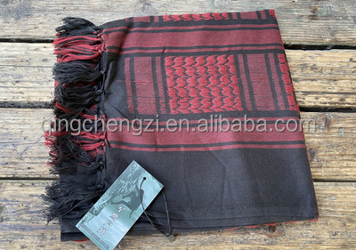 Écharpe arabe noire - Palestine Keffiyeh Shemagh pour hommes et femmes