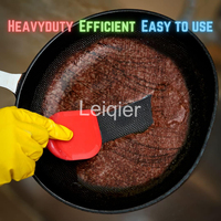 Outil grattoir pour casseroles et poêles avec logo personnalisé, design unique en silicone antidérapant, grattoir de qualité alimentaire pour remuer, gratter, pétrir et couper