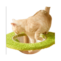 Meuble pour chat d'intérieur multi-niveaux en feutre écologique, tour griffoir, maison pour chat, lit pour chat, bol en papier acrylique et griffoir en sisal – Vente en gros