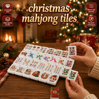 Tuiles de Mahjong de Noël de Luxe, Tuiles de Mahjong d'Halloween, un Magnifique Ensemble de Tuiles de Mahjong Américaines pour Thanksgiving, MOQ 1