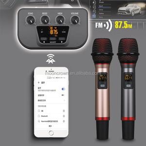 2024 Mới Không Dây Xe FM Microphone Karaoke Xách Tay <span class=keywords><strong>Card</strong></span> Âm Thanh Microphone Mic Cho Xe Bên Nhà Android iPhone PC Điện Thoại thông minh - Product Image 2