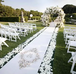Gran oferta, decoración de arco Artificial, flores de boda, flor púrpura, pasillo rosa, corredor de flores para fiesta, centro de mesa