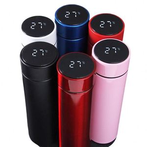 Vente d'usine - Bouteille isotherme 500 ml avec affichage LED de la température, en acier inoxydable, bouteille d'eau intelligente avec filtre, Termo - Product Image 1