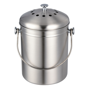 SUS 304 stainless steel Kitchen food waste compost bin 5l