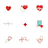Accessoires les plus vendus d'Europe et des États-Unis Broche médicale Stéthoscope créatif Électrocardiogramme Modélisation Épingles de peinture