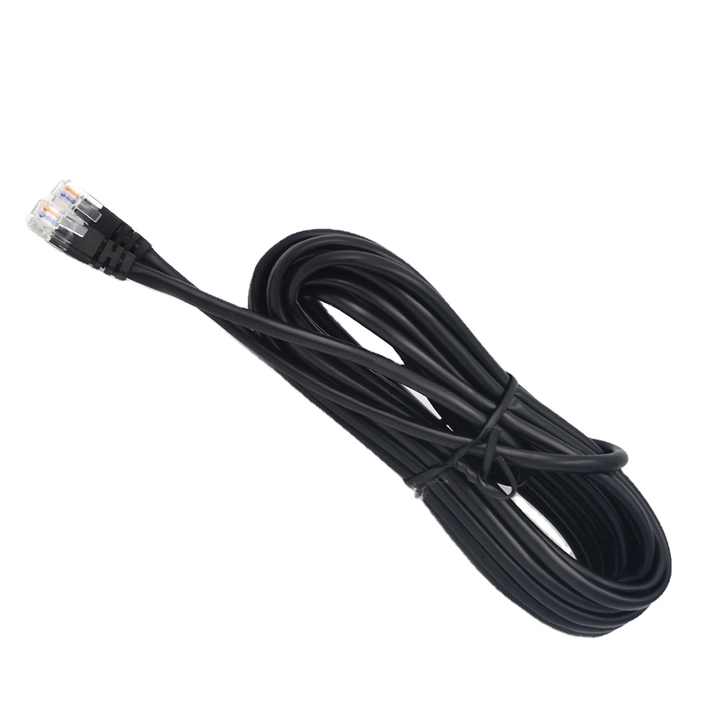 Line Cable Rj9 26AWG 4-Core Round Copper Cable RJ9 4P4C Modular Indoor Telephone ...