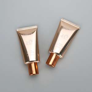 40g รูปไข่อลูมิเนียมพลาสติกเงาหลอดเครื่องสำอางครีมกันแดด Tube <span class=keywords><strong>BB</strong></span> ครีมหลอด <span class=keywords><strong>Rose</strong></span> <span class=keywords><strong>Golden</strong></span> สกรู Cap - Product Image 3