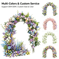 Kit floral artificiel multicolore Garden Dreamy pour arche, arrangement de fleurs mélangées pour toile de fond de mariage, rideau, décoration de fenêtre, ornement