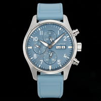 Montre mécanique pour homme de luxe haut de gamme, sportive, boîtier en acier inoxydable, verre saphir, chronographe, calendrier, multifonctionnelle