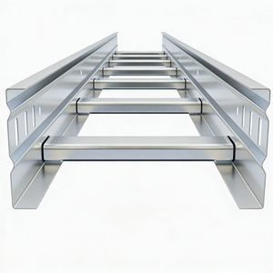 Bahan Konstruksi Cable Ladder Tray HDG Hot Dipped Galvanized Ladder Type Cable Tray Stainless Steel Wire Mesh Cable Ladder - Product Image 6