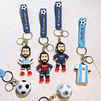 2025 nouveau YCH créatif coupe Football Messi Jersey porte-clés 3D souple PVC pendentif sac décoration cadeau porte-clés dragonne porte-clés