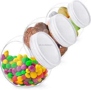 Пустые прозрачные пластиковые банки для сладких конфет, 48 унций