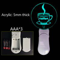 Bâton lumineux en acrylique pour décoration de mariage, logo personnalisé, forme RGBW LED 15 couleurs, design moulé 3D, portable, piles AAA