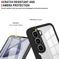 360 couverture complète protecteur Transparent clair antichoc couverture complète TPU PC coque de téléphone pour Infinix Hot 60 Pro 4G coque arrière